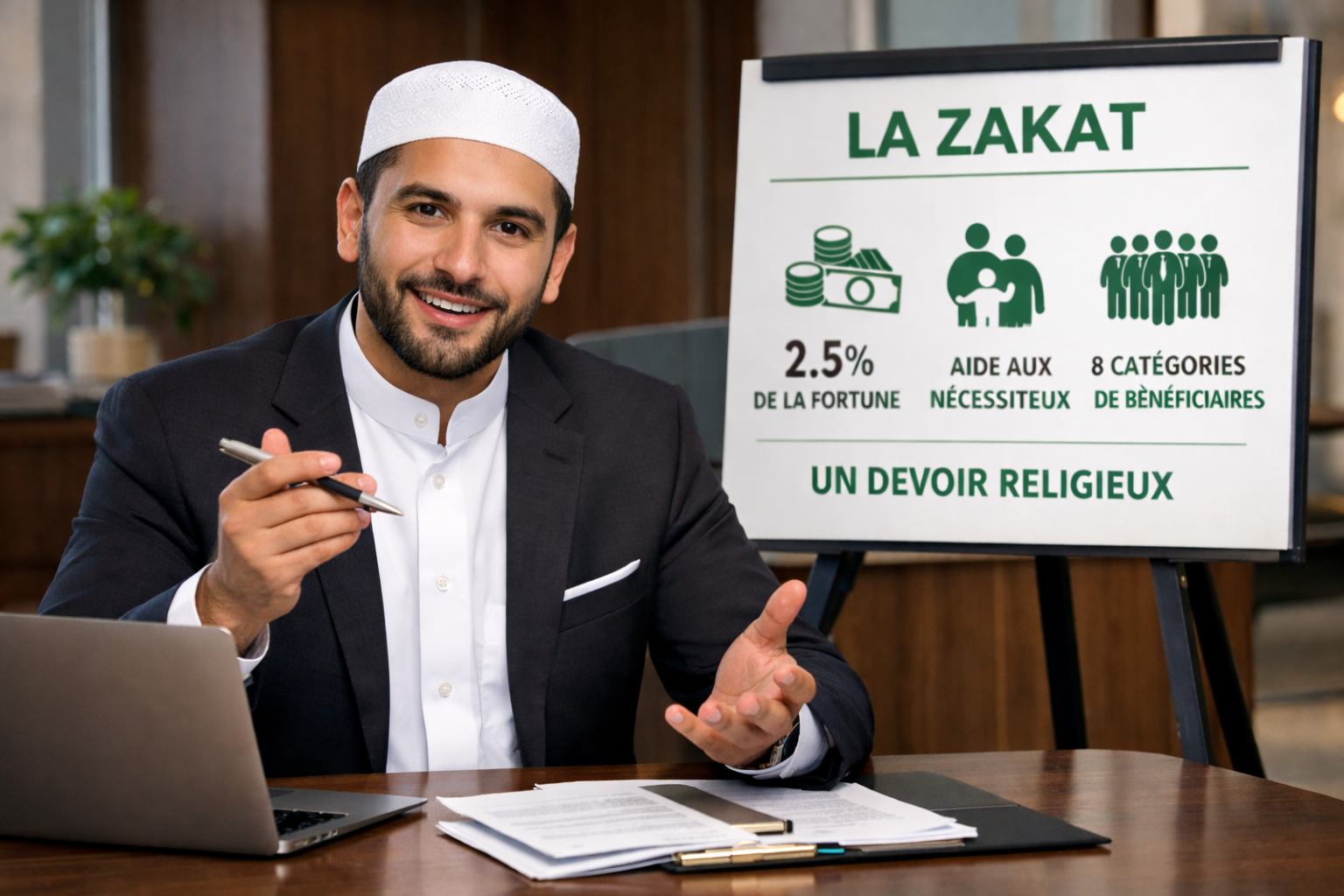 Illustration magazine financier vert et or